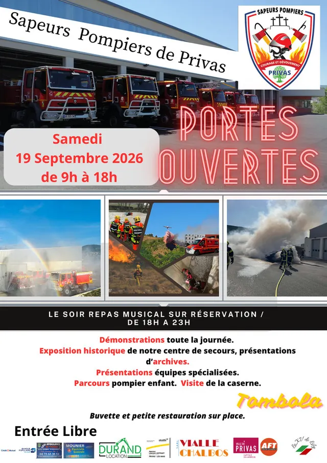 porte ouverte caserne des Sapeurs-Pompiers de Privas