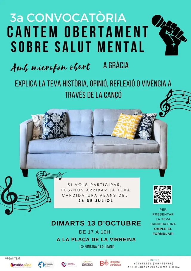 3a Convocatòria 'Cantem obertament sobre salut mental'