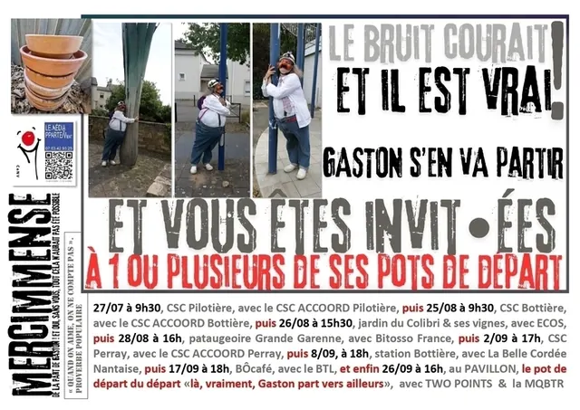 Tiens ! y'a un des pots de départ de Gaston !!