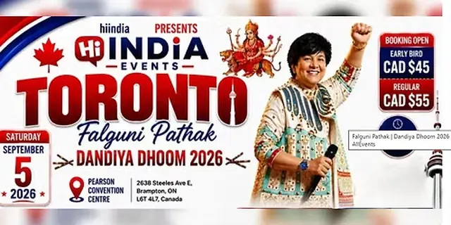 Falguni Pathak | Dandiya Dhoom 2026 in Toronto - September - 5th (SATURDAY)