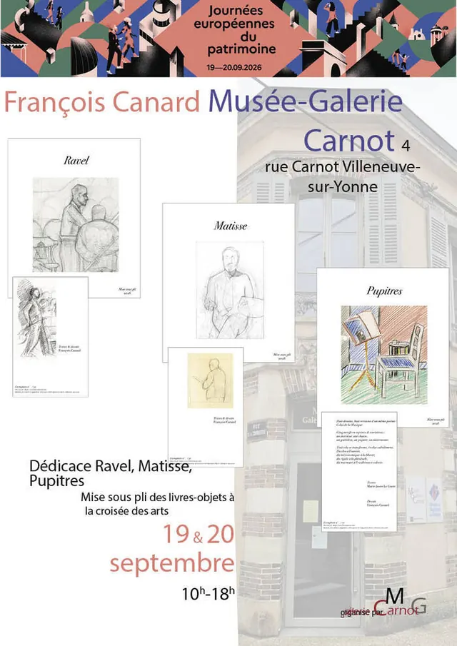 Dédicace par François Canard de Mise sous pli : Ravel, Matisse, Pupitres