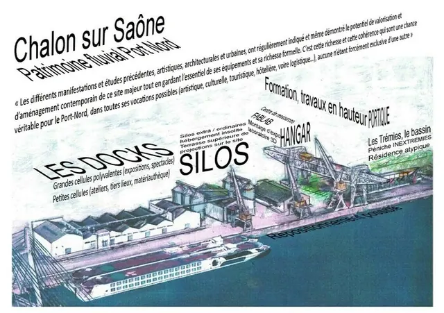 Exposition au Port Nord de Chalon-sur-Saône