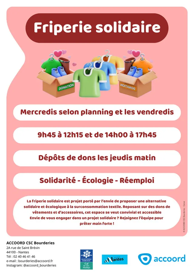Friperie solidaire des Bourderies