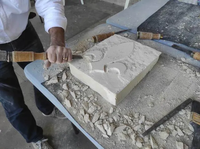 Atelier de sculpture sur pierre