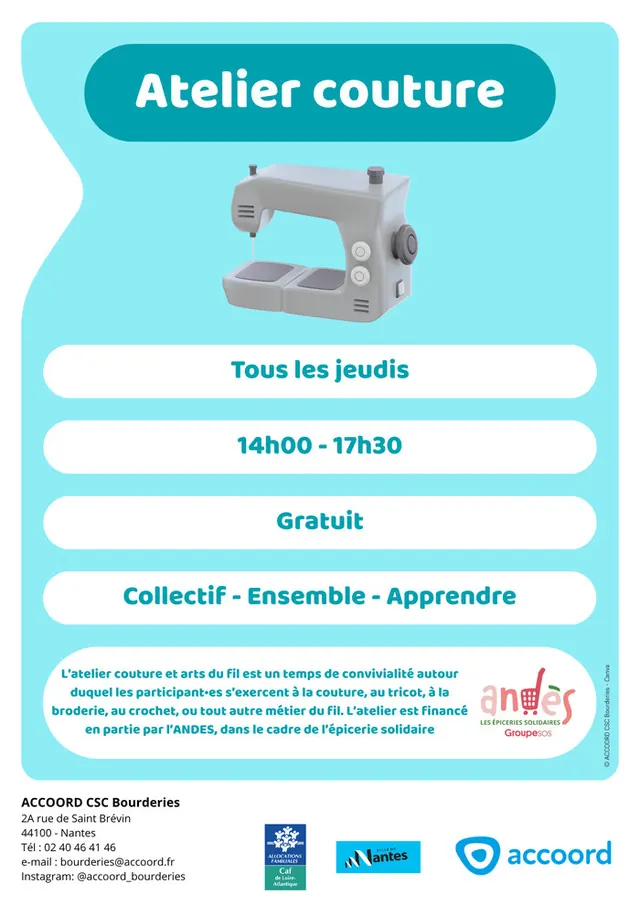 Atelier couture et arts du fil