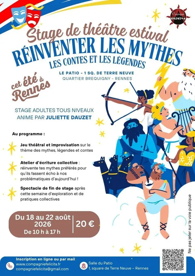 Stage d'initiation au théâtre - Cet été à Rennes