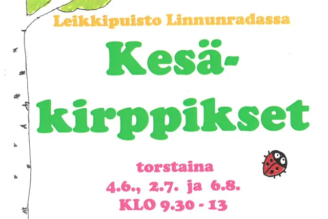 Kesäkirppis leikkipuistossa