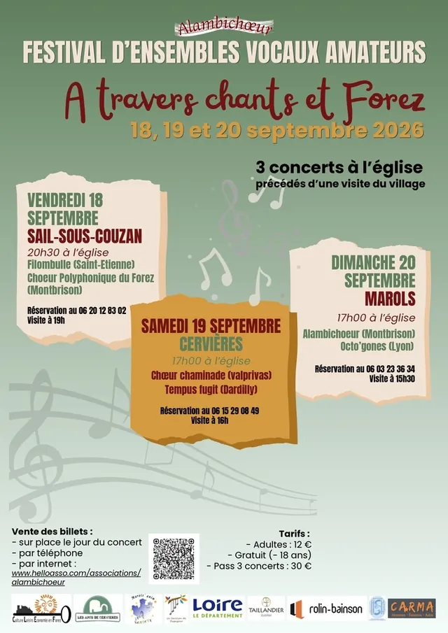 Festival A Travers chants et Forez - 20 septembre à 17h00