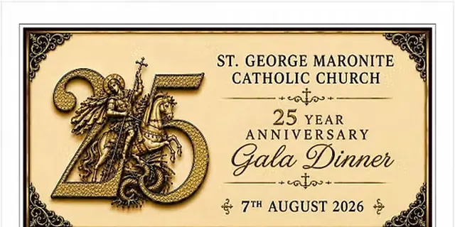 St George Maronite Church 25 Year Anniversary Gala Dinner